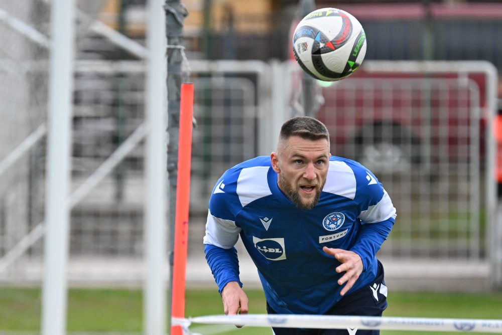 Tréning slovenskej futbalovej reprezentácie pred zápasmi Ligy národov proti Švédsku a Azerbajdžanu