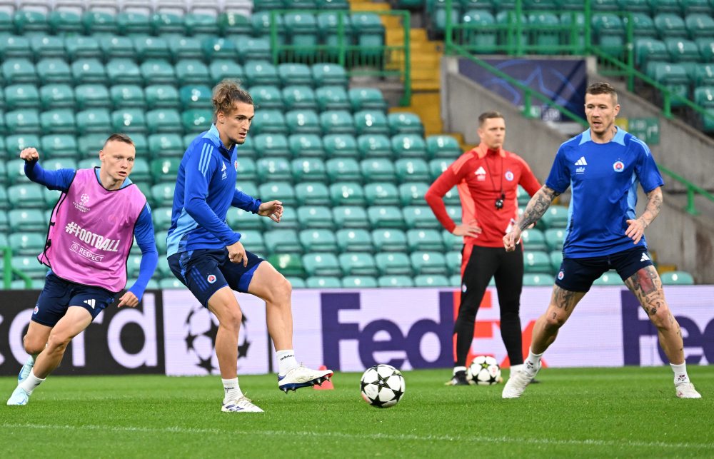 Tréning ŠK Slovan Bratislava pred stredajším zápasom 1. kola ligovej fázy LM proti Celticu FC 