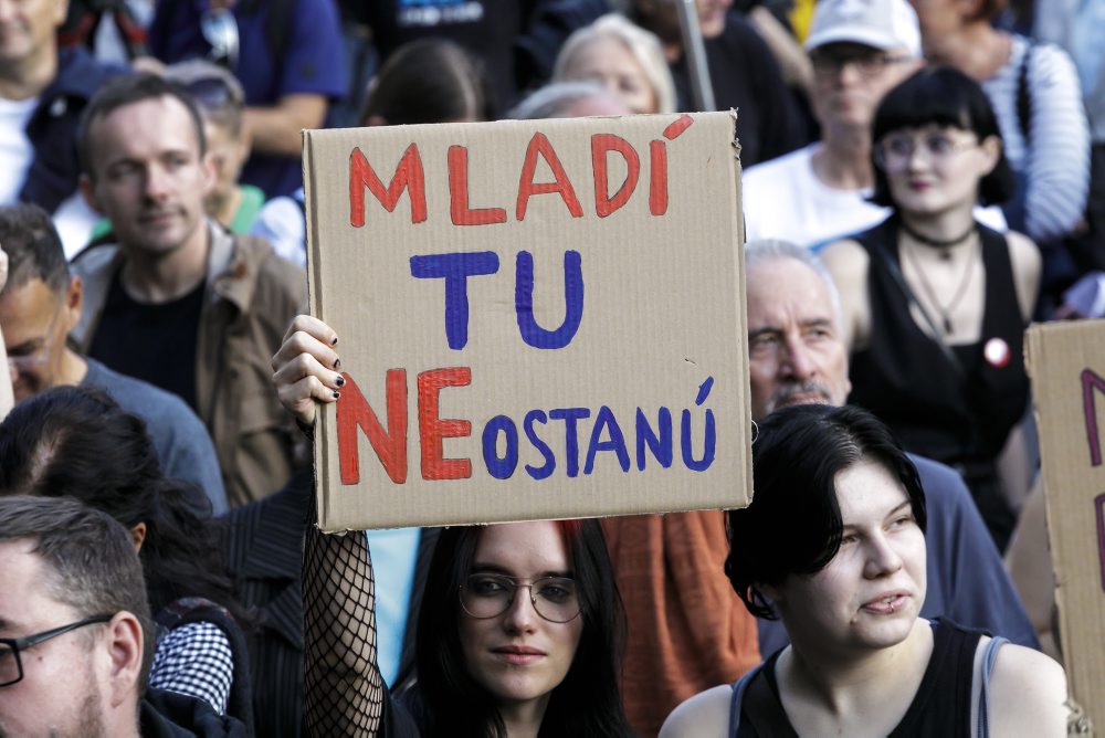 Občiansky protest na podporu Kultúrneho štrajku v Bratislave