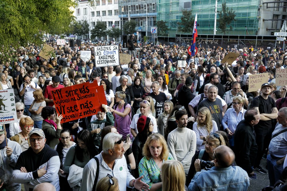 Občiansky protest na podporu Kultúrneho štrajku v Bratislave