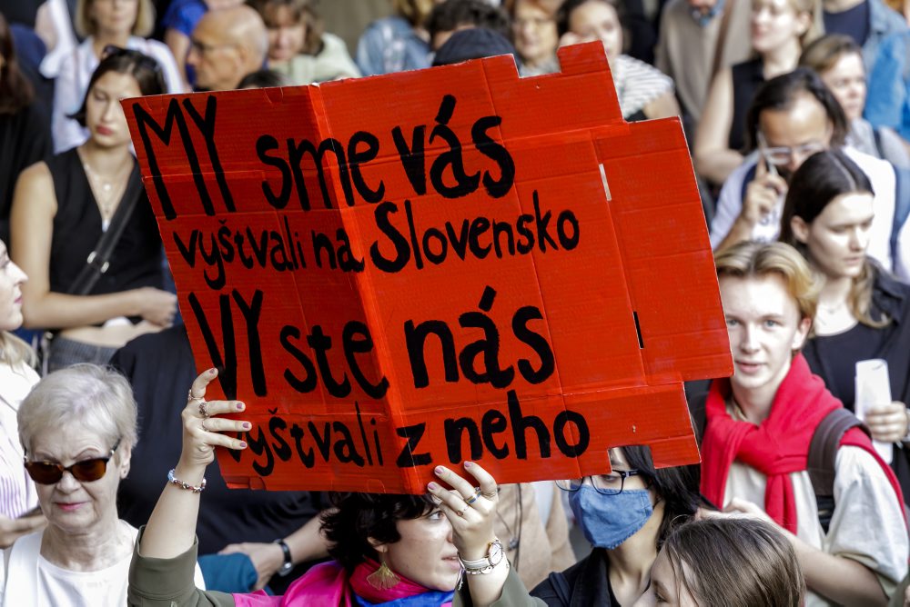 Občiansky protest na podporu Kultúrneho štrajku v Bratislave