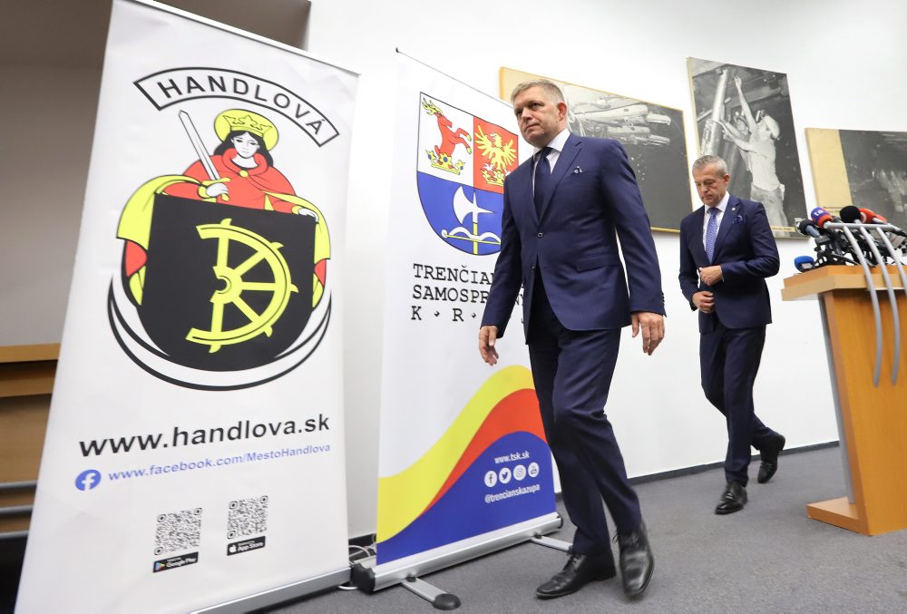 Predseda vlády SR Robert Fico v Handlovej