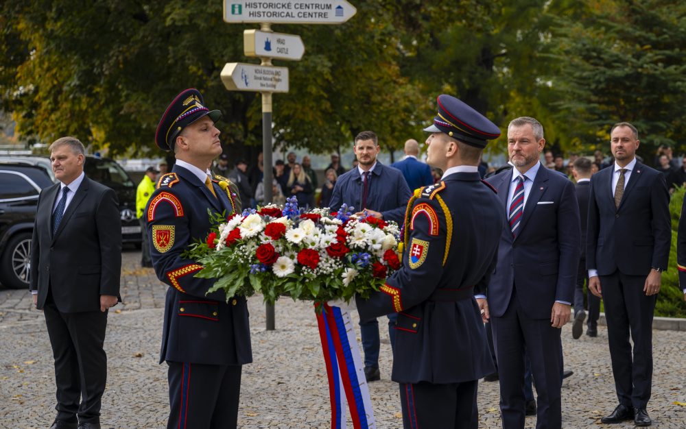 Prezident SR Peter Pellegrini položil veniec pri príležitosti 106. výročia vzniku Československej republiky 