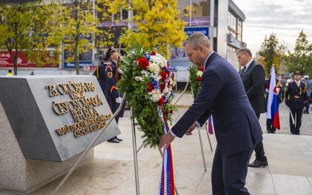 Prezident SR Peter Pellegrini položil veniec pri príležitosti 106. výročia vzniku Československej republiky 