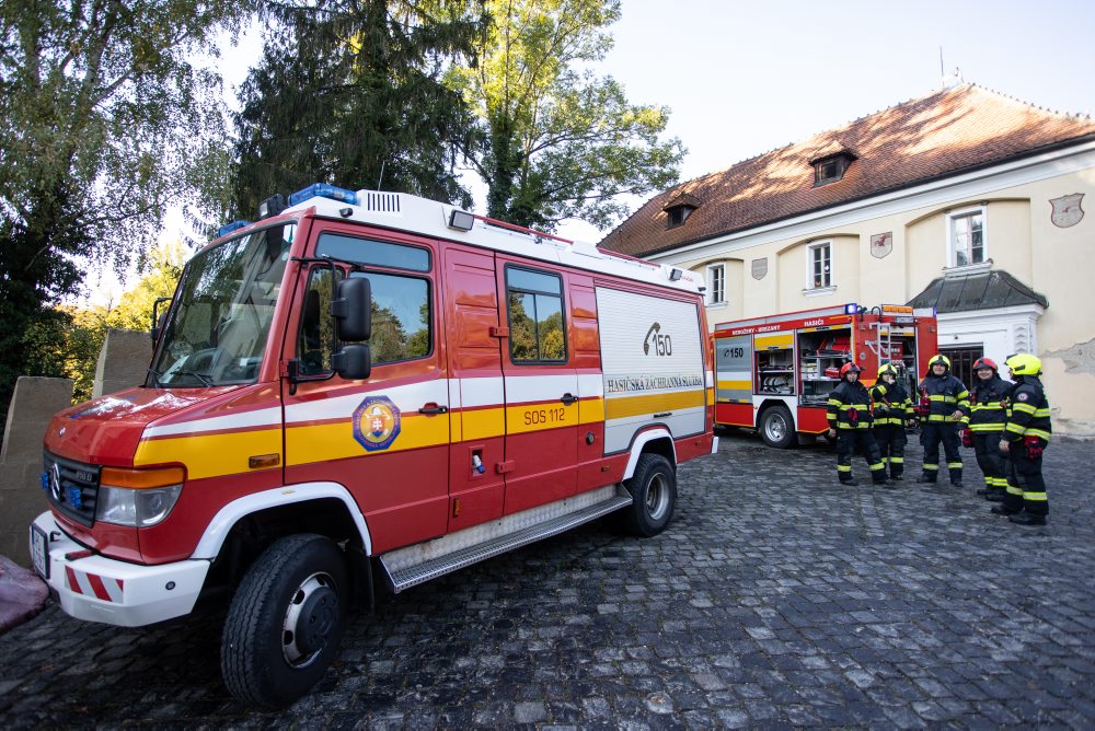 Taktické cvičenie hasičov na Bojnickom zámku