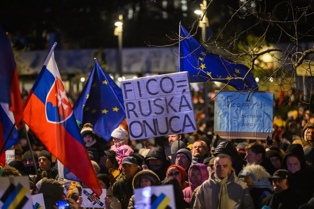 Protest "Slovensko je Európa" v Bratislave 