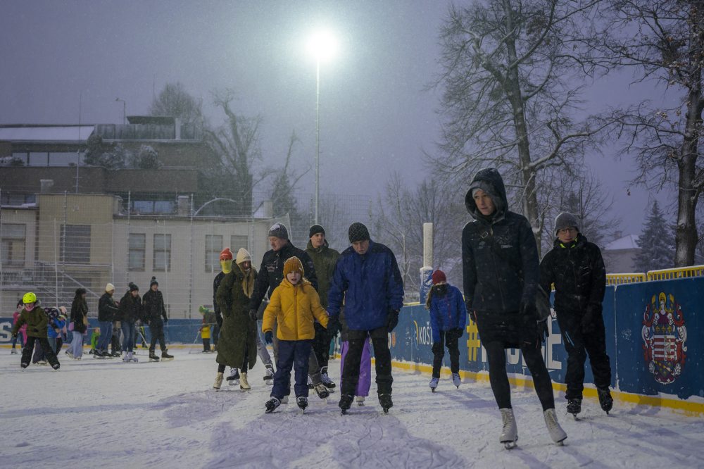 Novoročná korčuľovačka v Mestskom parku v Košiciach