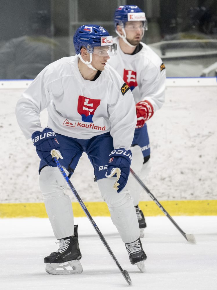 Hokej-NP: Tréning slovenskej hokejovej reprezentácie na zraze pred Nemeckým pohárom