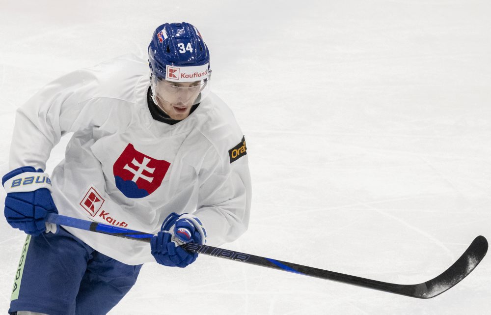 Hokej-NP: Tréning slovenskej hokejovej reprezentácie na zraze pred Nemeckým pohárom