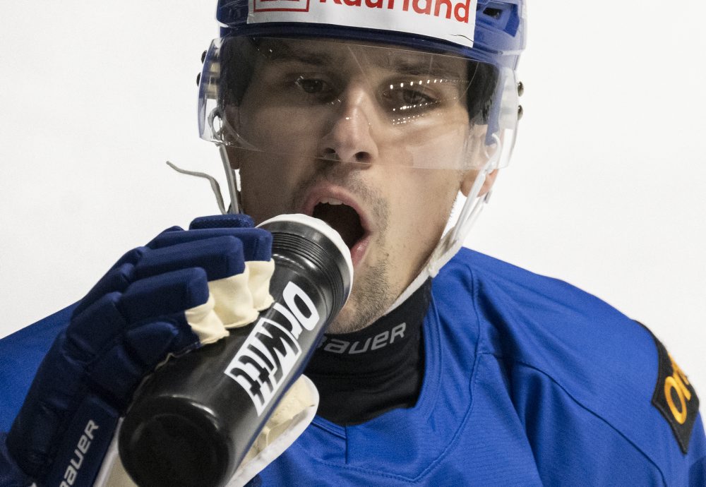 Hokej-NP: Tréning slovenskej hokejovej reprezentácie na zraze pred Nemeckým pohárom