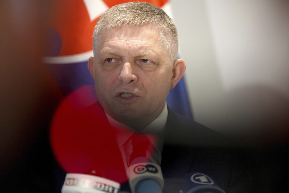 Robert Fico počas tk v Bruseli