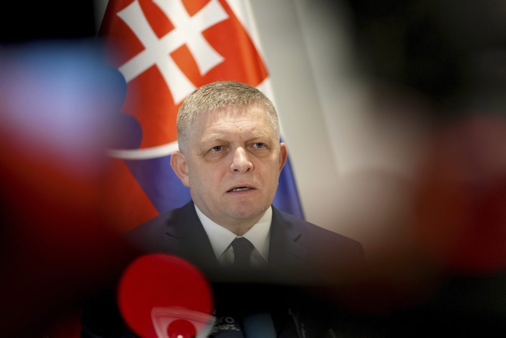 Robert Fico počas tk v Bruseli