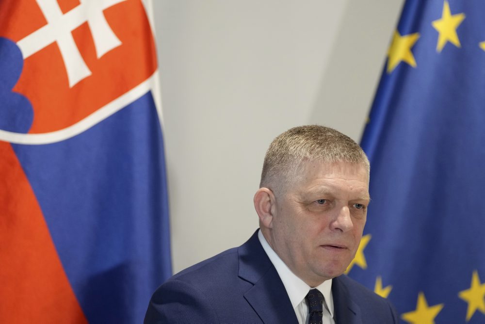 Robert Fico počas tk v Bruseli