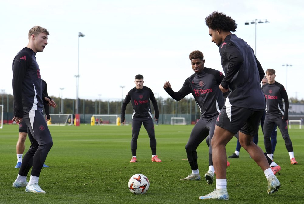 Tréning Manchestru United pred zápasom 3. kola ligovej fázy EL proti Fenerbahce Istanbul