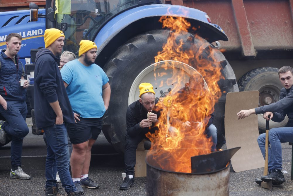 Protesty farmárov v Štrasburgu 