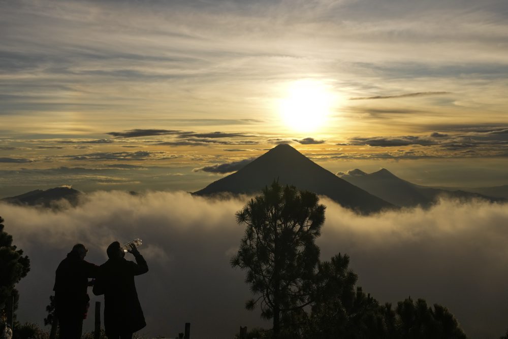 Sopka Agua v Guatemale 