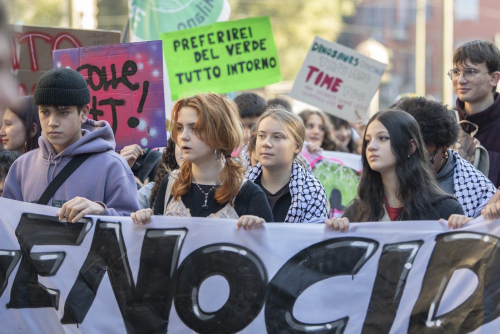 Klimatický štrajk za ochranu klímy pod heslom Piatky za budúcnosť v Miláne