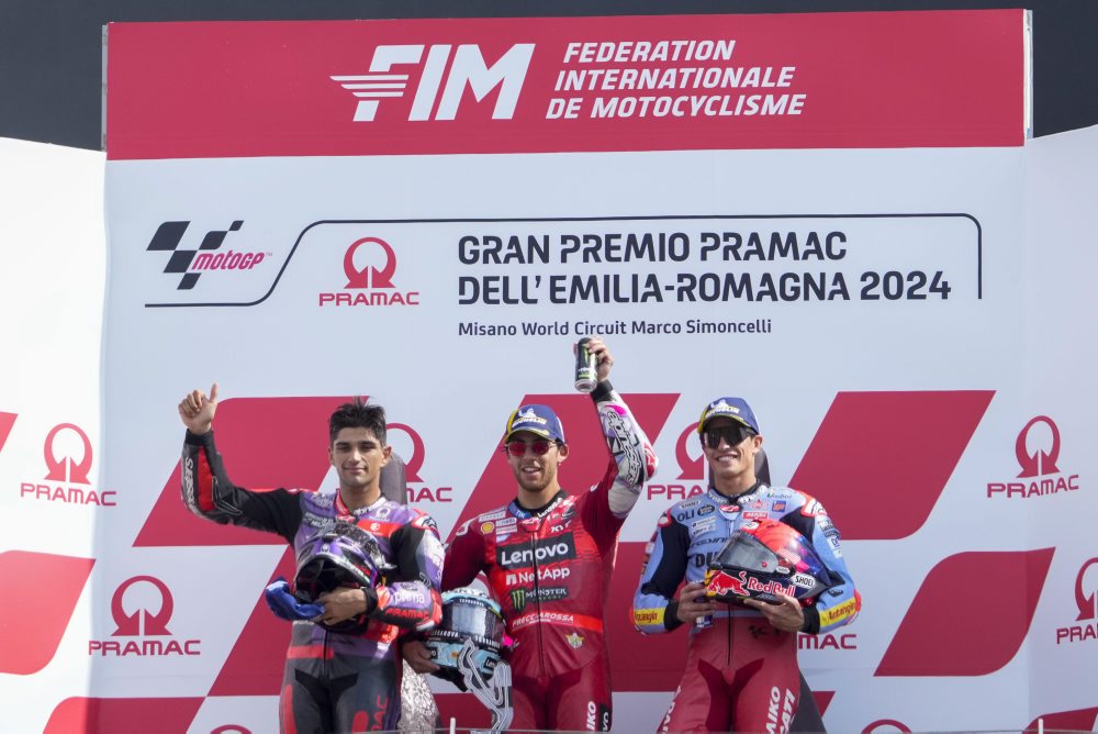 otoGP: Bastianini triumfoval na VC Emilia-Romagna, Martin je nový líder seriálu