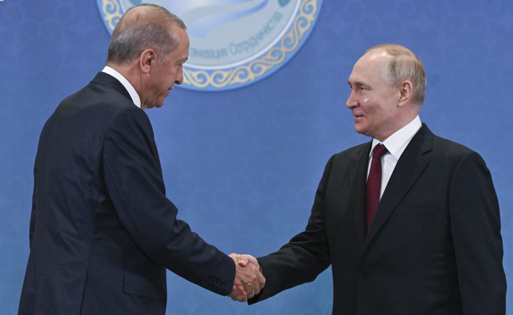 Turecký prezident  Recep Tayyip Erdogan sa stretol v Kazachstane s ruským prezidentom Vladimirom Putinom