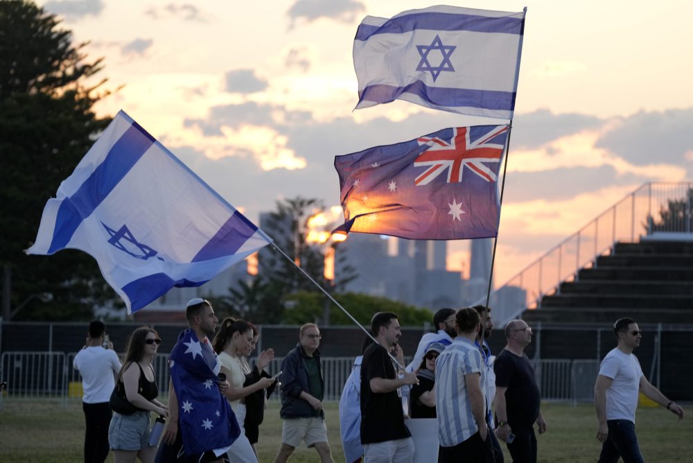 Spomienkové zhromaždenie k 7. októbru v Sydney 