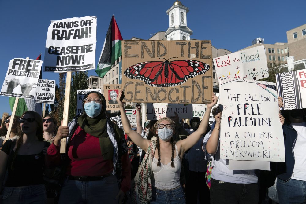 Tisíce propalestínskych demonštrantov protestovali v uliciach Washingtonu