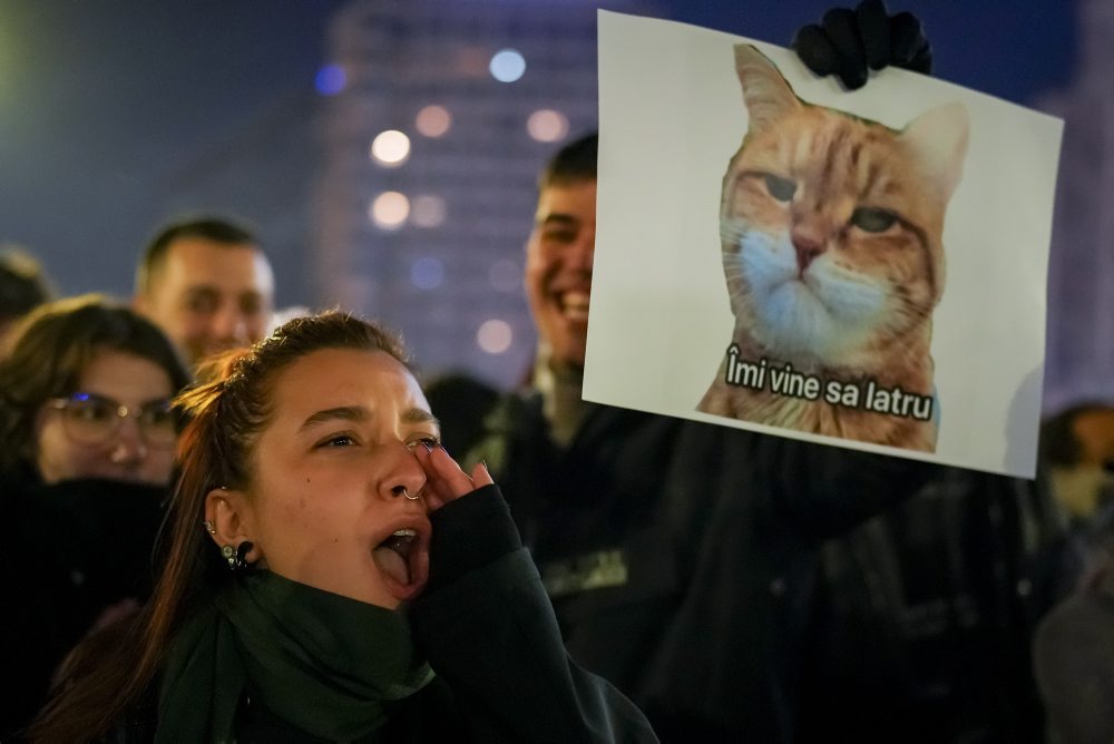 V Bukurešti protestovali proti výsledku prvého kola prezidentských volieb