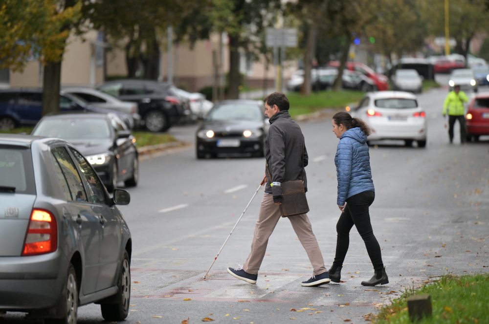 Dopravno-preventívna aktivita Deň bielej palice v Bratislave