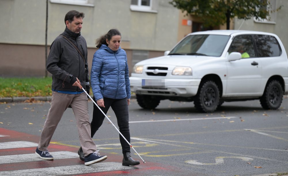 Dopravno-preventívna aktivita Deň bielej palice v Bratislave