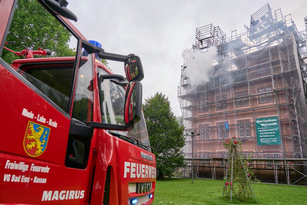 Historickú budovu v meste Bad Ems zachvátil požiar