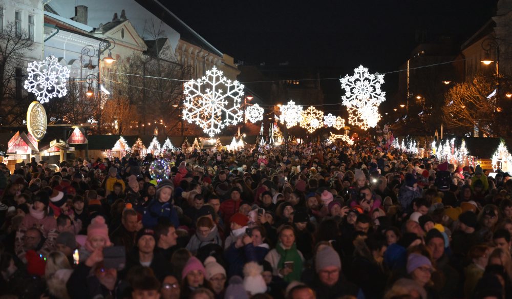 Vianočná atmosféra na Hlavnej ulici v Košiciach